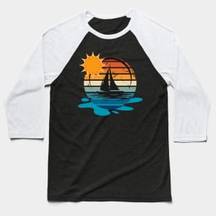 ship boat retro son Baseball T-Shirt